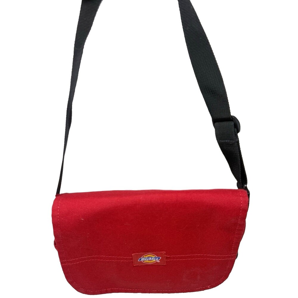 Vintage Dickies Yakpak Y2K Blue Woman’s Red Shoulder Canvas Crossbody Purse